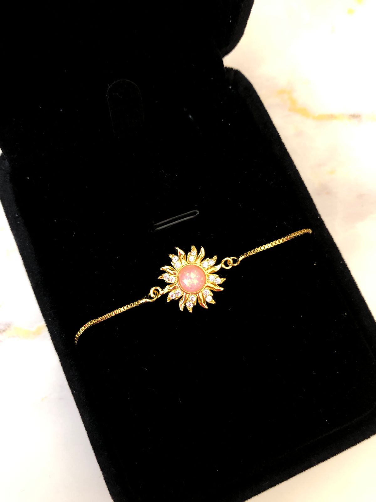Pulsera Ajustable con dije Giratorio en Acero Inoxidable