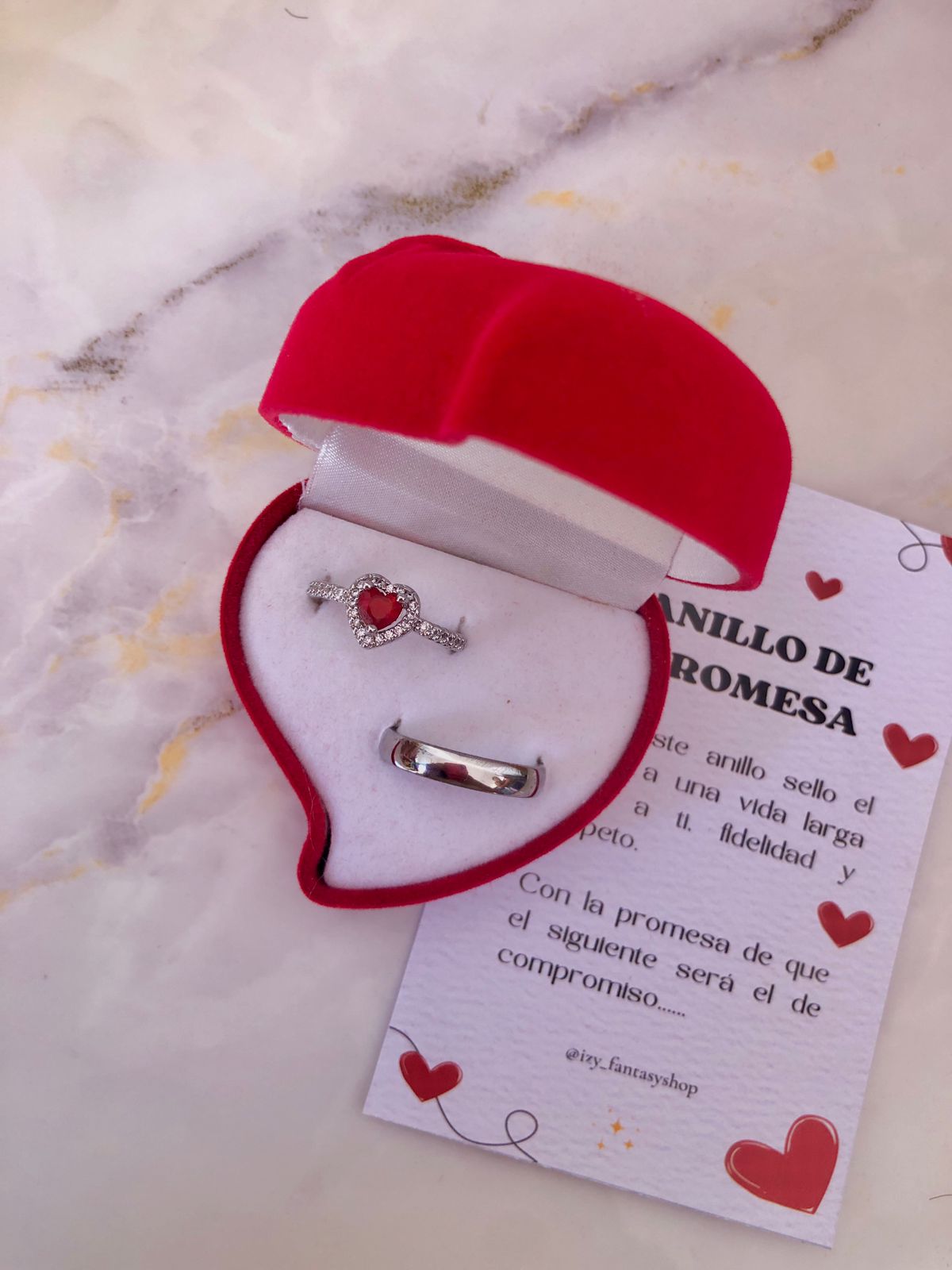 Anillos promesa Incluye caja gamuza y tarjeta ✨💍