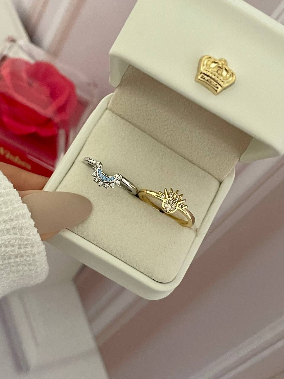 Anillos Sol y Luna (Caja de anillos GRATIS)