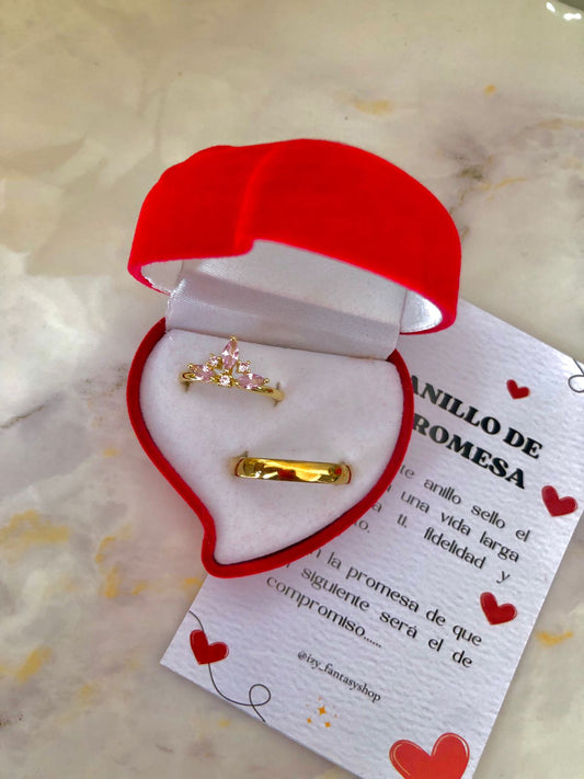 Anillos promesa Incluye caja gamuza y tarjeta ✨💍