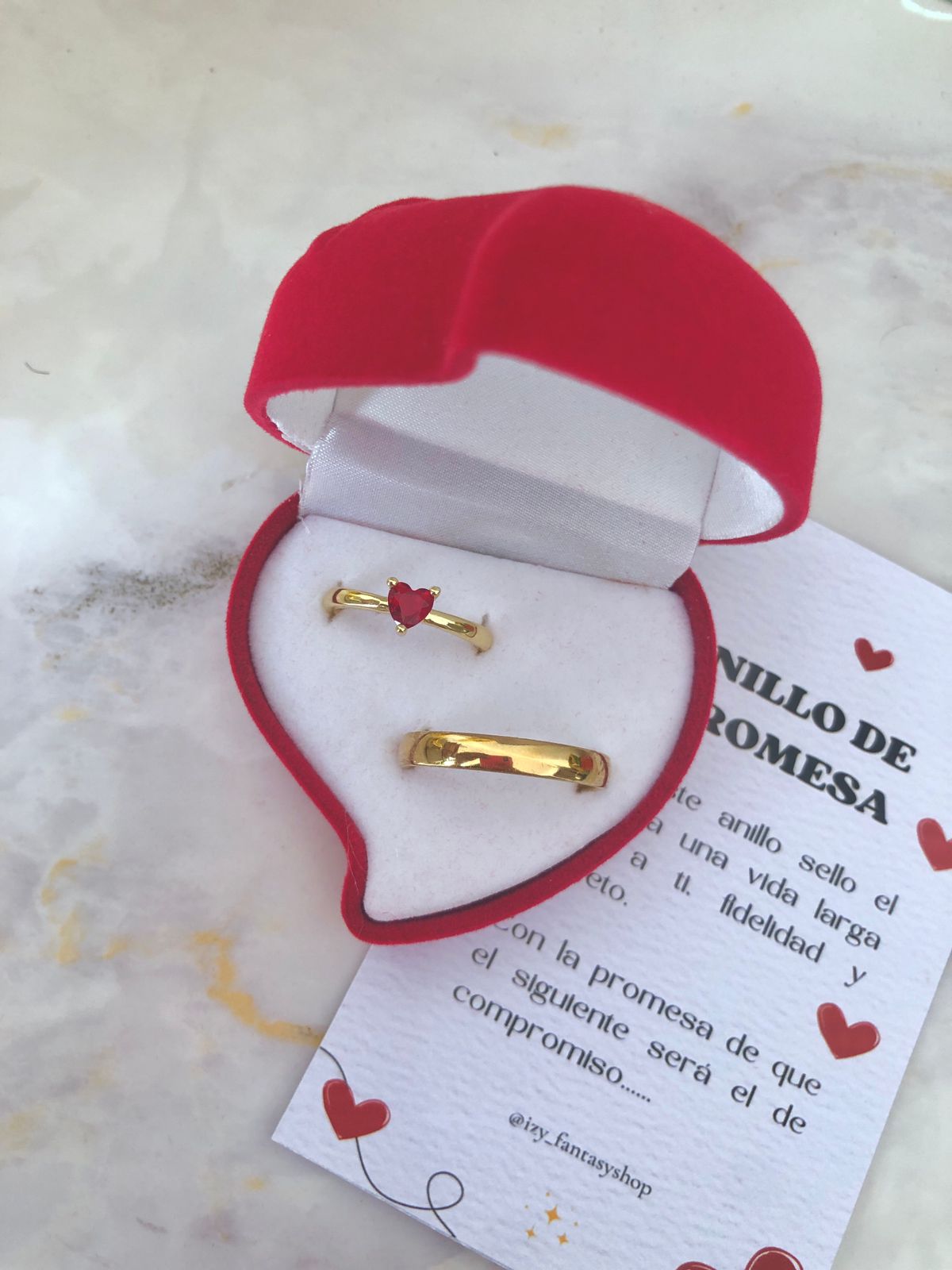 Anillos promesa Incluye caja gamuza y tarjeta ✨💍