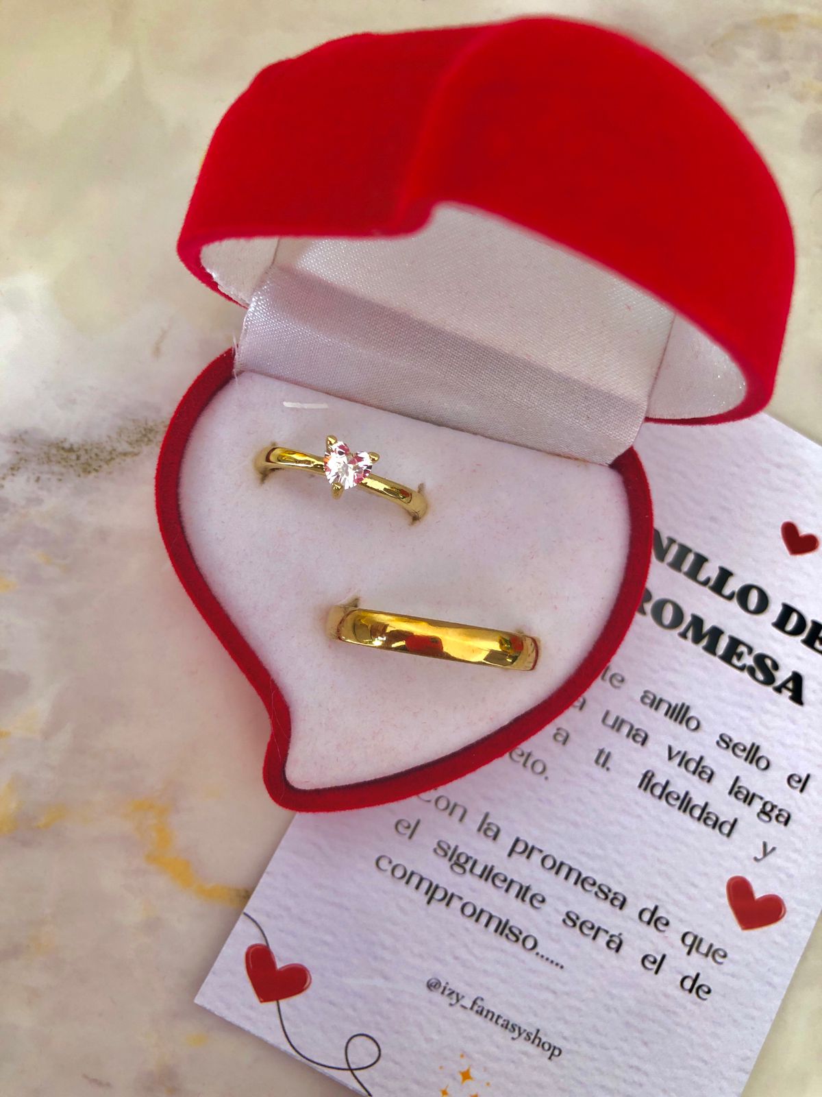Anillos promesa Incluye caja gamuza y tarjeta ✨💍