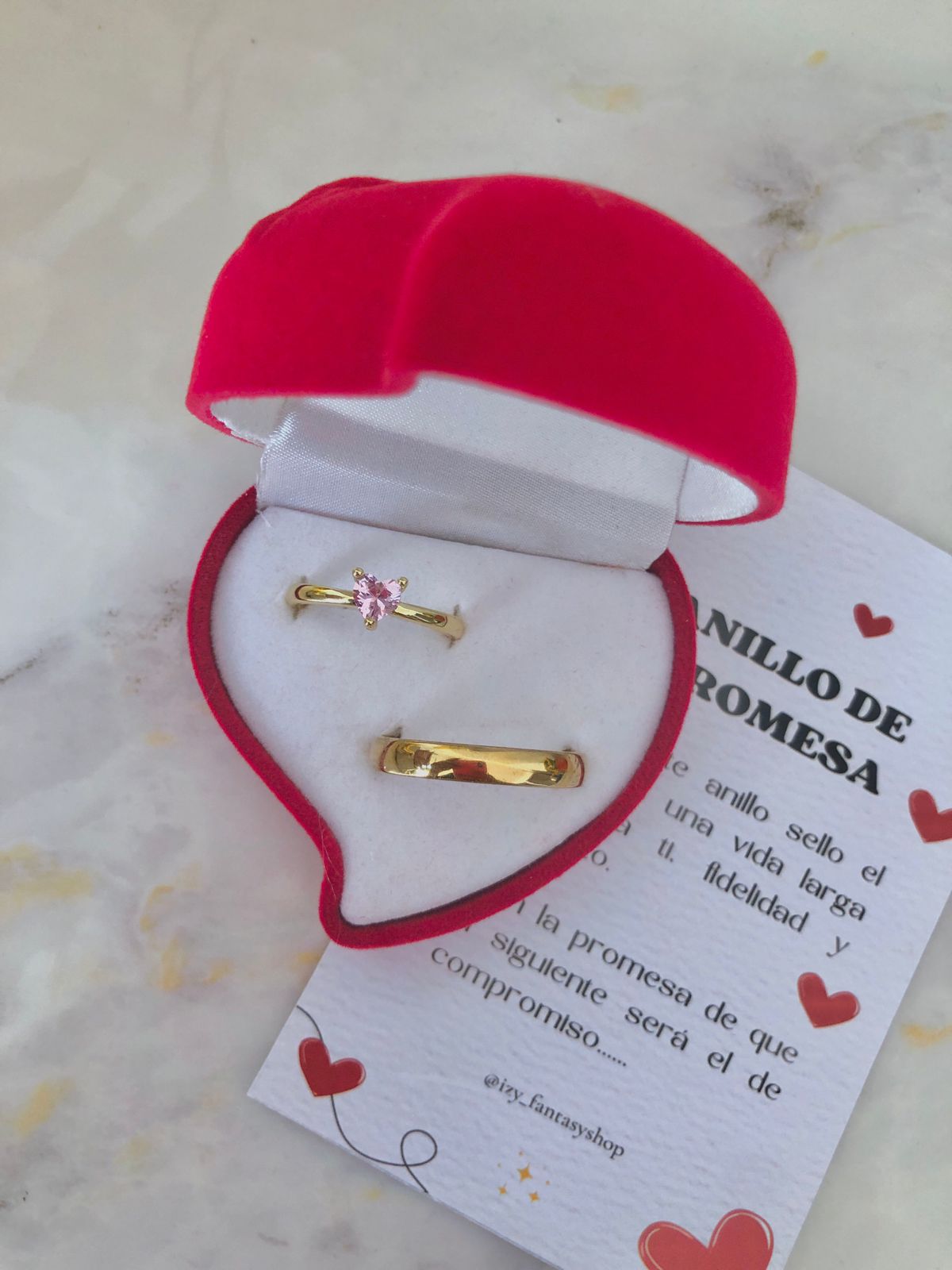 Anillos promesa Incluye caja gamuza y tarjeta ✨💍