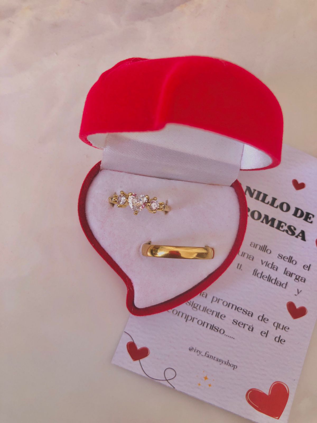 Anillos promesa Incluye caja gamuza y tarjeta ✨💍