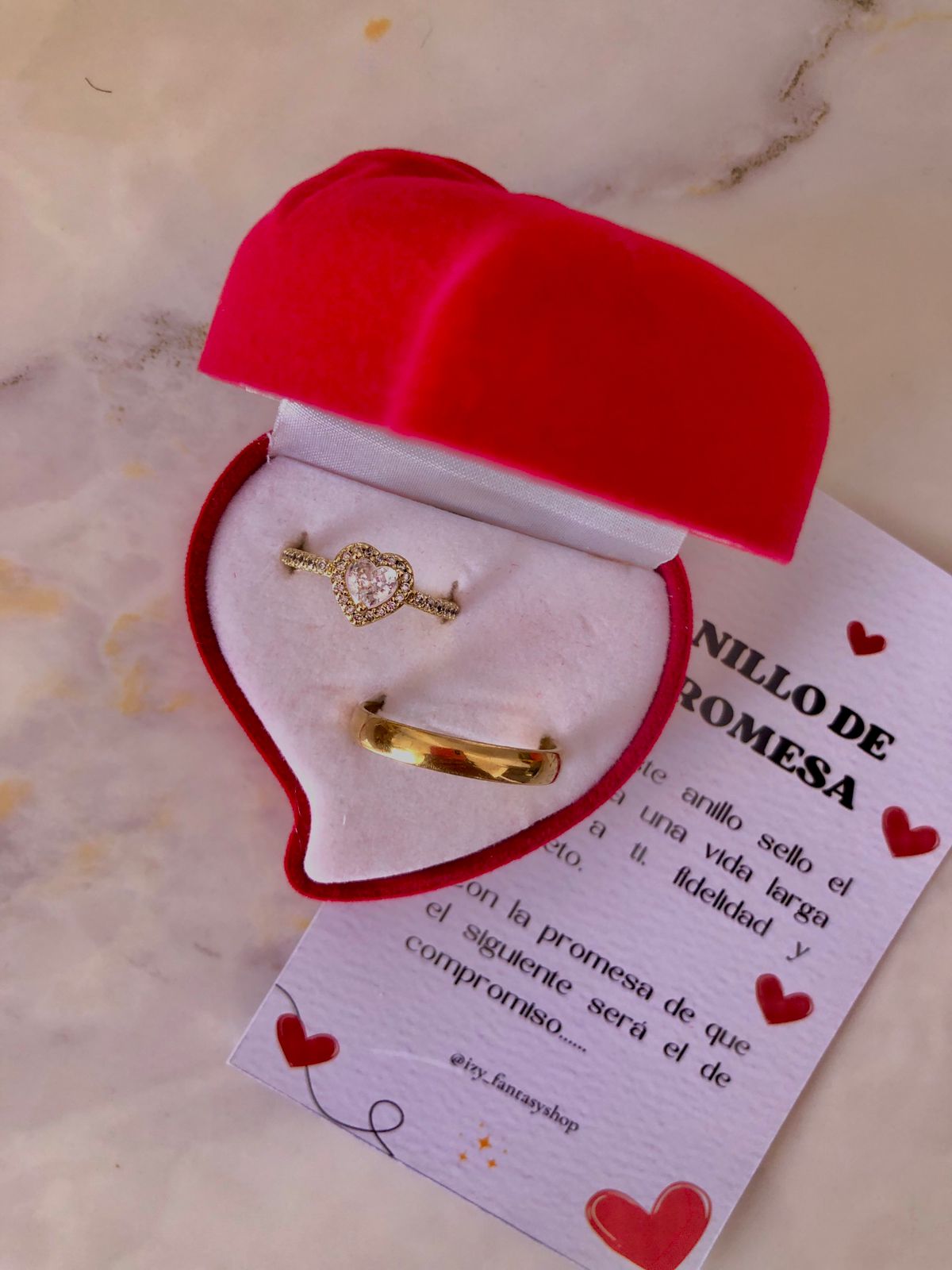 Anillos promesa Incluye caja gamuza y tarjeta ✨💍