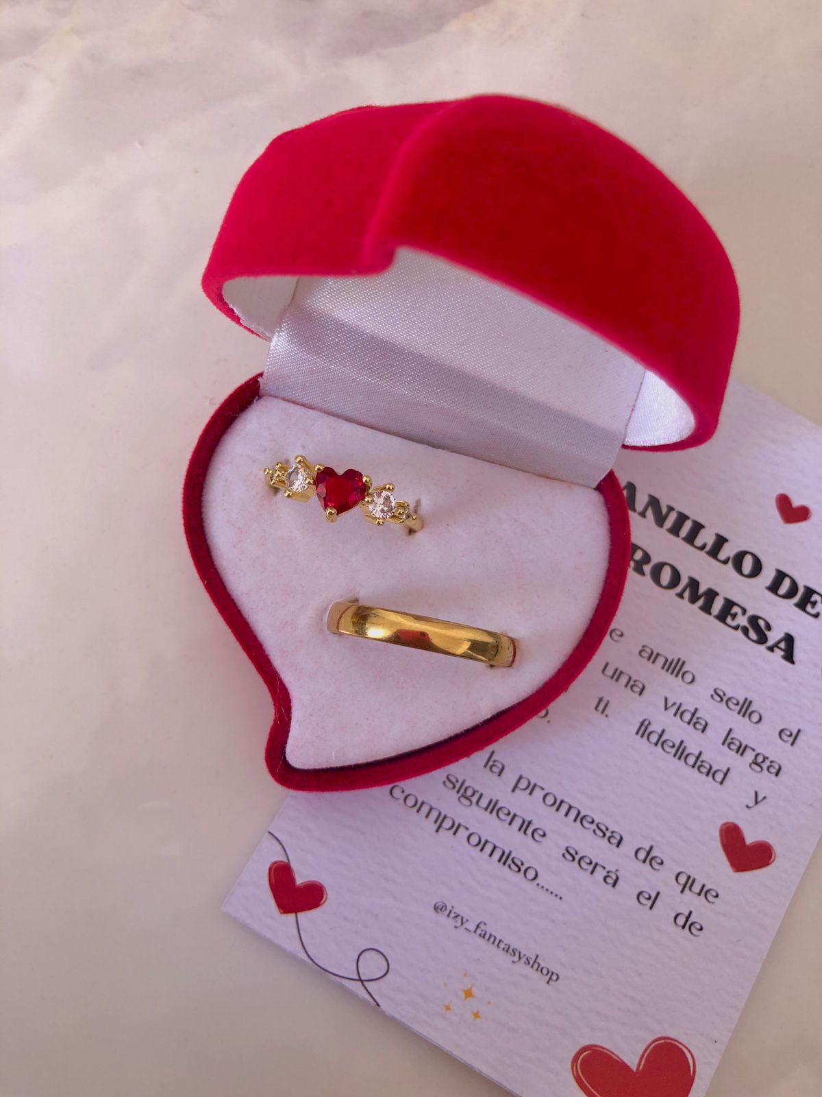 Anillos promesa Incluye caja gamuza y tarjeta ✨💍