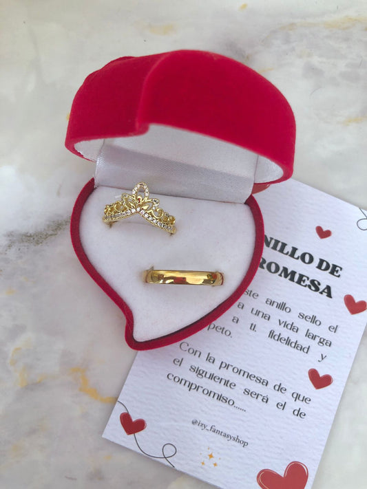 Anillos promesa Incluye caja gamuza y tarjeta ✨💍