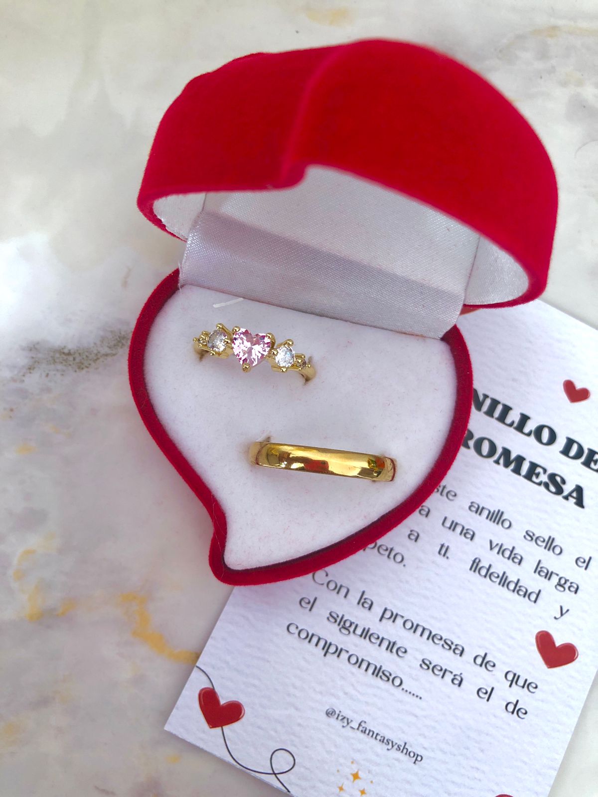 Anillos promesa Incluye caja gamuza y tarjeta ✨💍