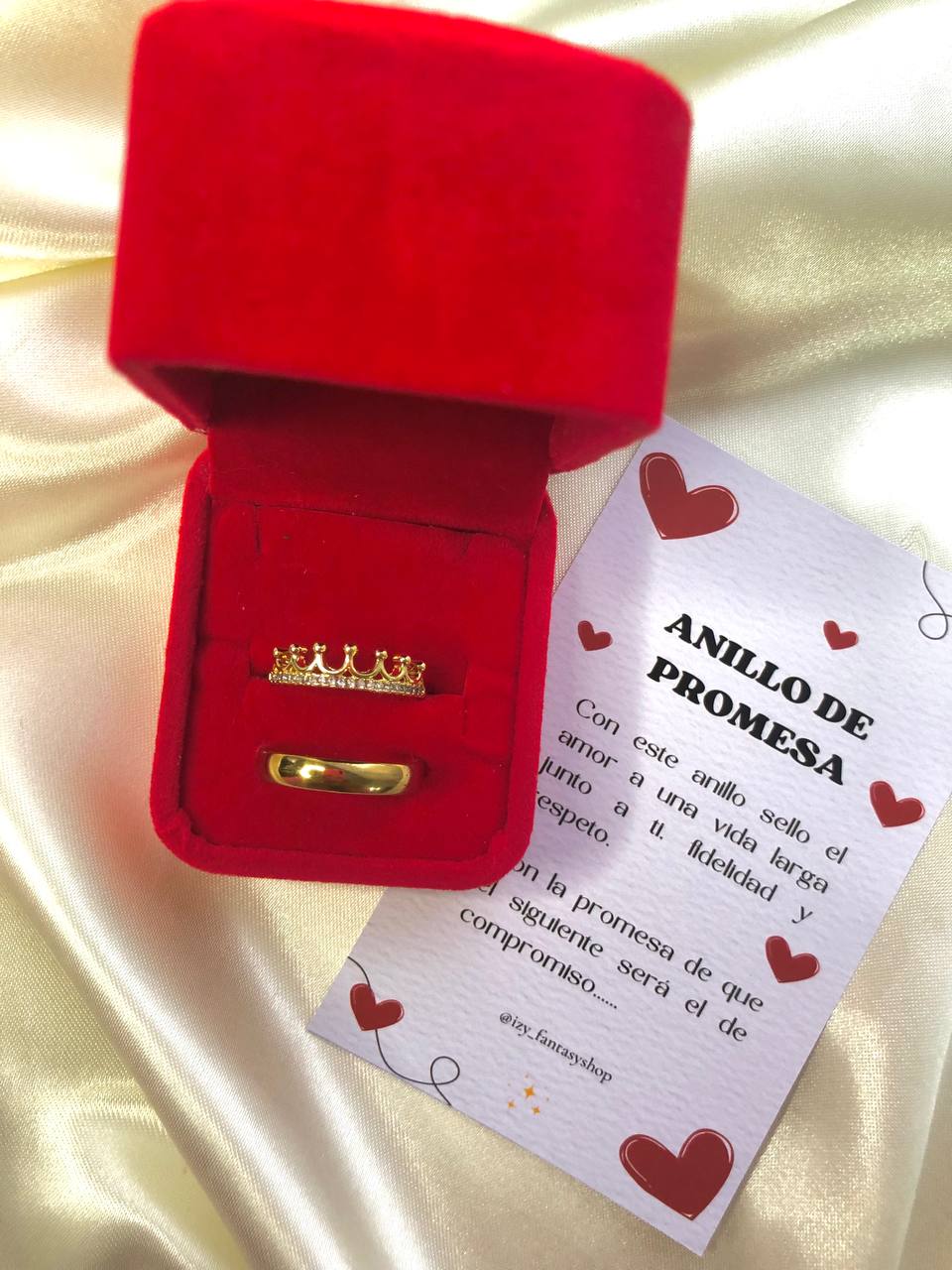 Anillos promesa Incluye caja gamuza y tarjeta ✨💍